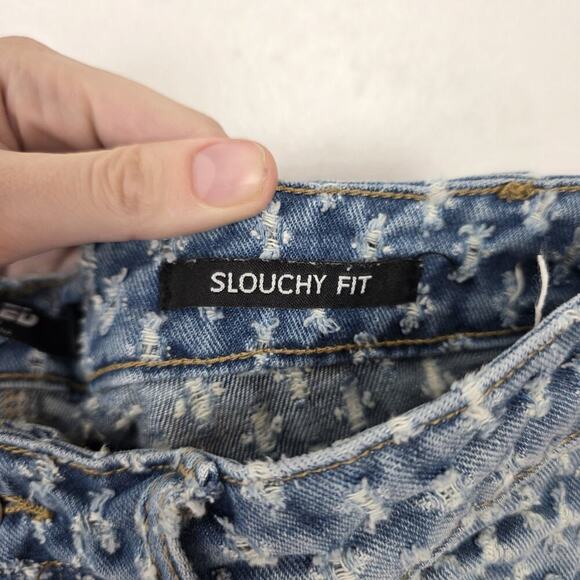 Jaded London Women's Medium Wash Distressed Streetwear Slouchy Jeans Size 28 - Picture 7 of 10